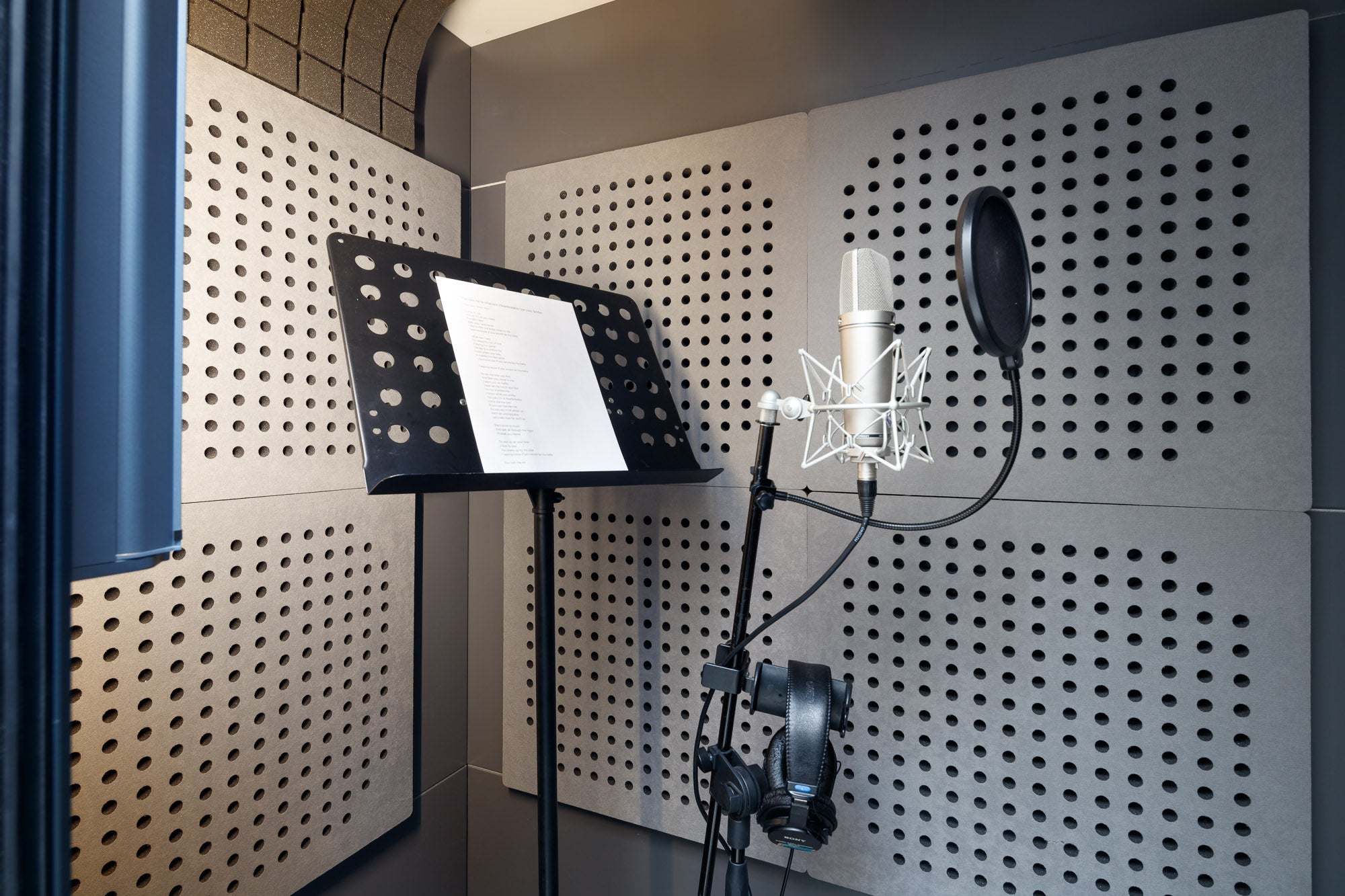 cabine d'enregistrement studio B