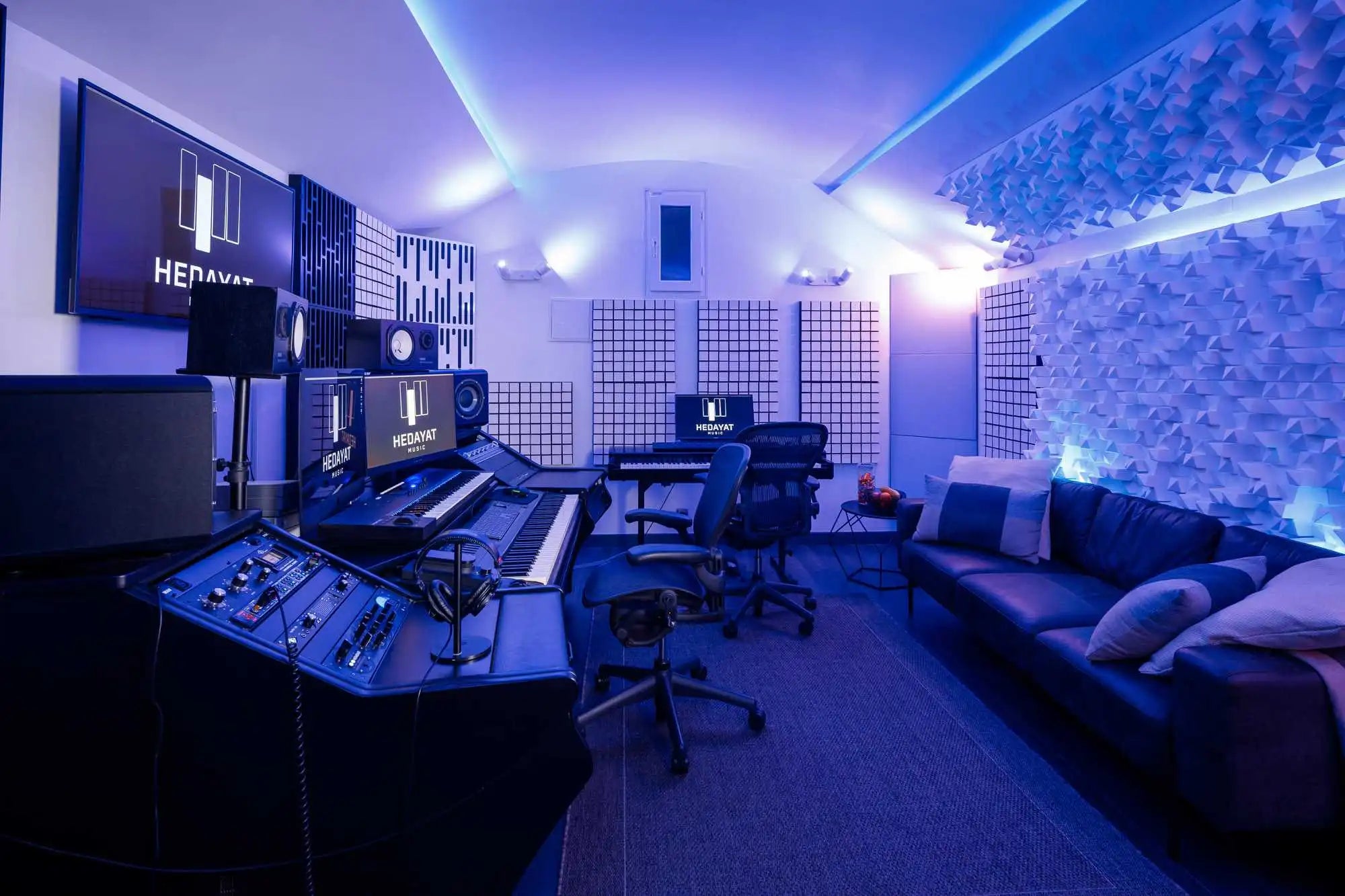 Régie du Studio A de Hedayat Music, où sont composées les instrumentales sur mesure