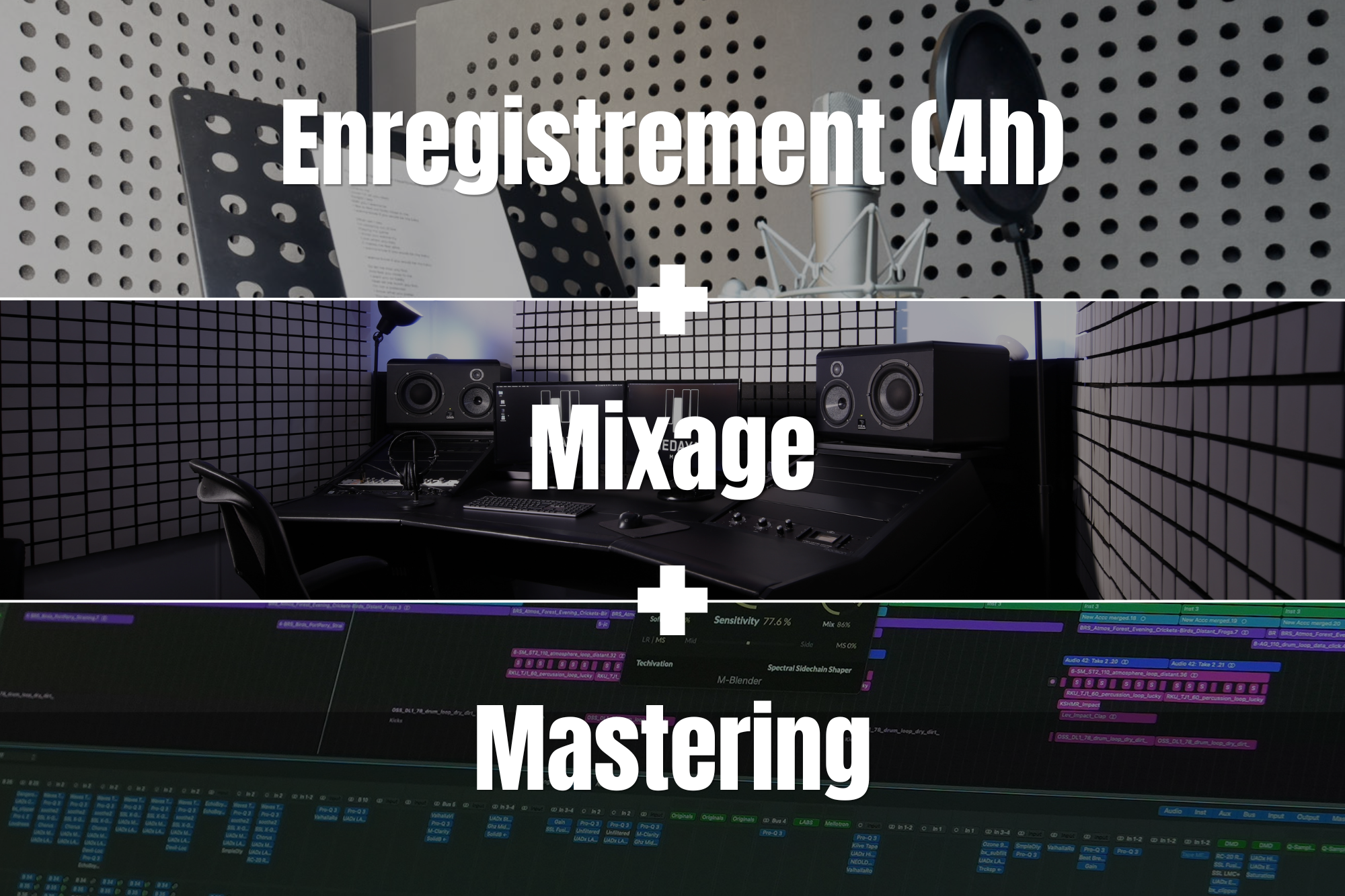 Pack REC 4h / Mixage / Mastering - Studio B Hedayat Music